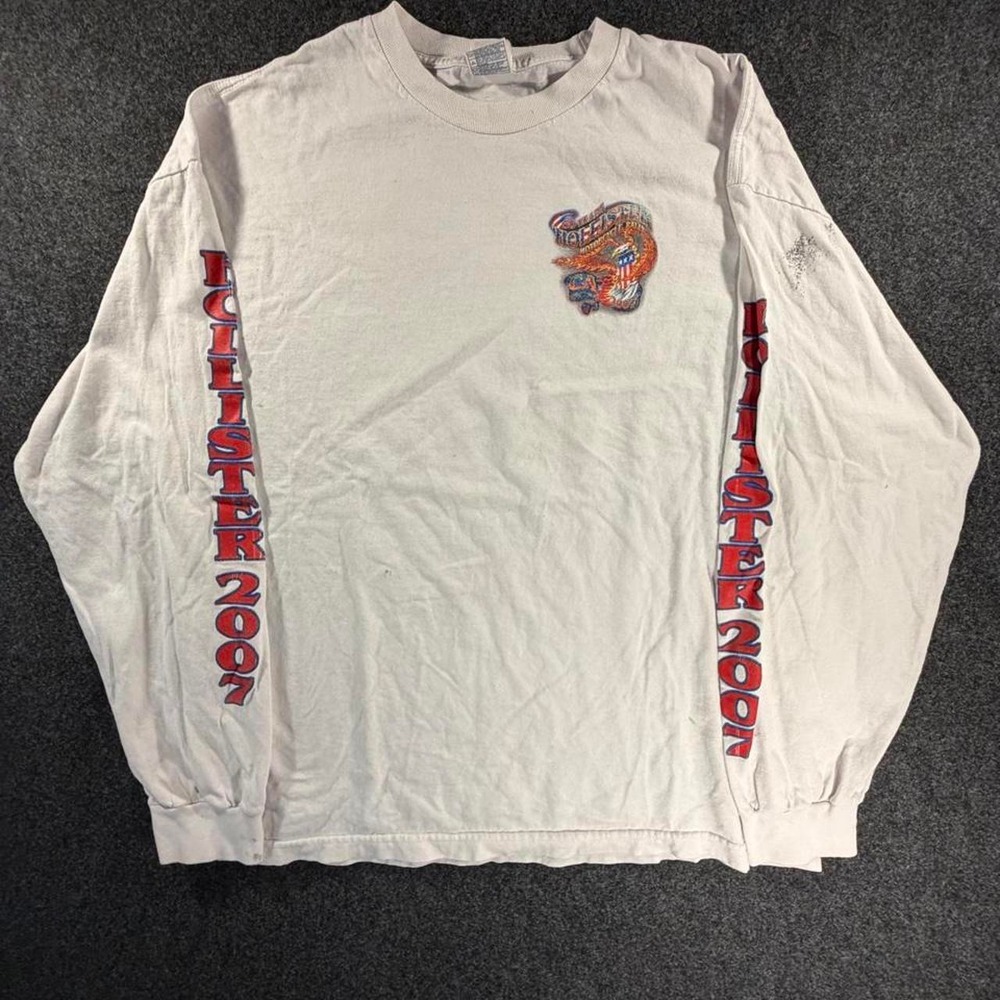 Vintage Hollister 2007 Long Sleeve Graphic T Shirt XL Y2K California Surf Tee